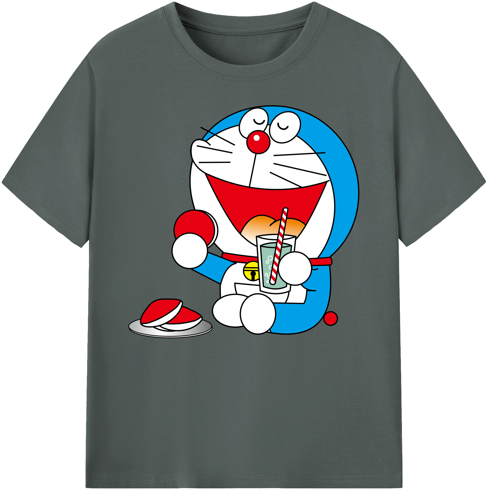 （画像用） ドラえもん Doraemon 綿100％ メンズ半袖Tシャツ｜肌触りやわらか＆通気性